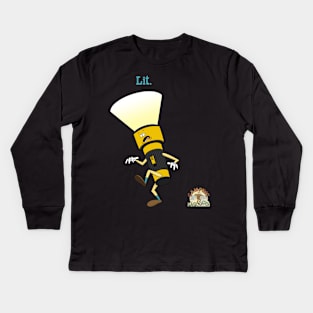 Lit. That's Lit. It's a Flashlight. Kids Long Sleeve T-Shirt